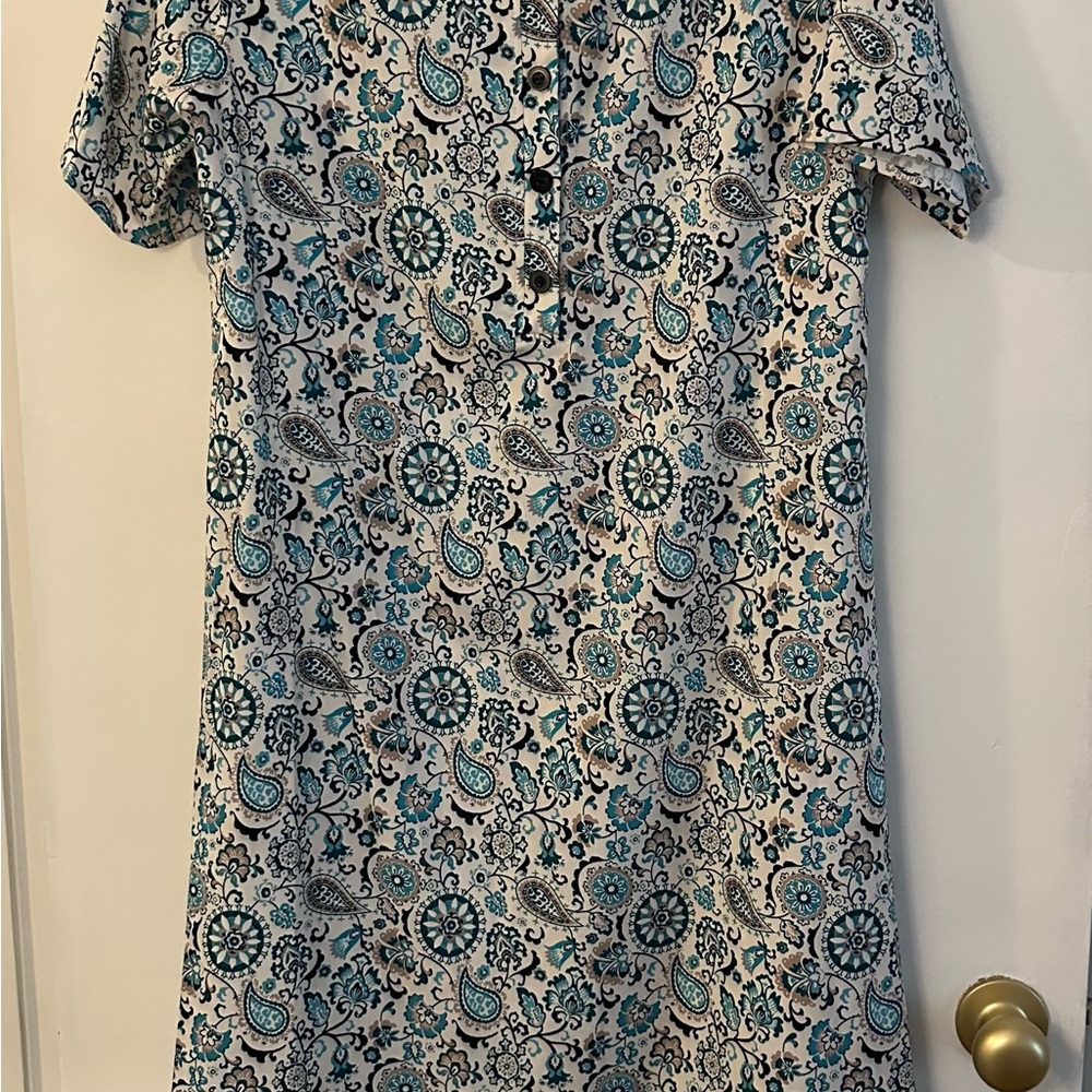 Floral Paisley Dress in Blue and White never worn
